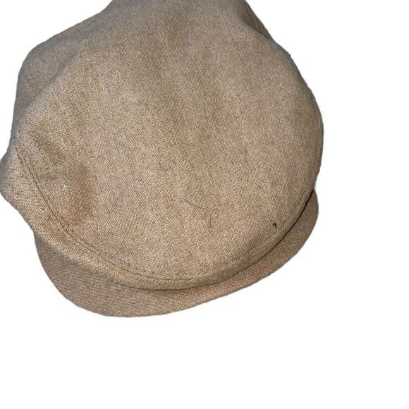 - Dobb's 5th Ave New York Tan wool SZ 7 1/8 golf hat with button bill newsboy - Picture 3 of 6